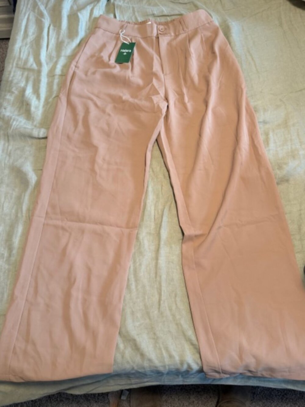 HALARA Tan Wide Leg Trousers